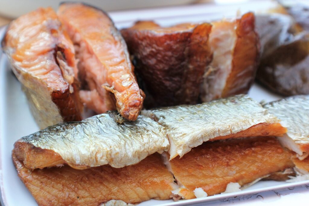 balanced meal with salmon– best foods that make you look younger and healthier