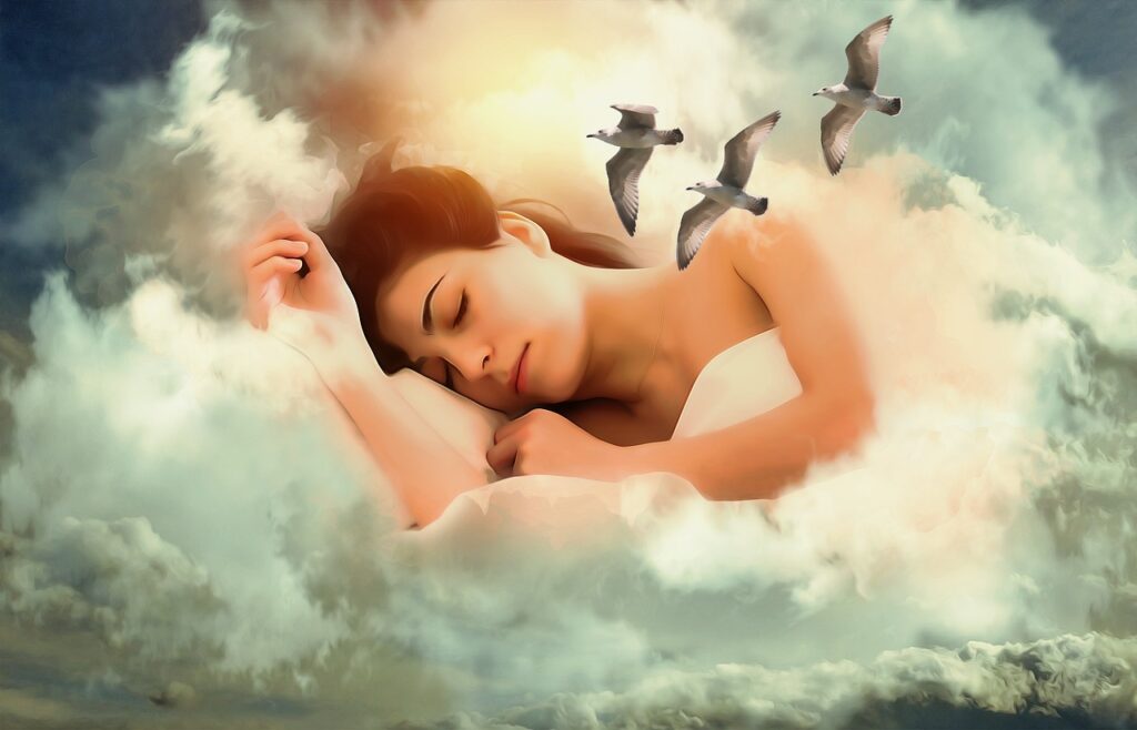 woman practicing deep sleep for her Natural Anti-Aging Habits