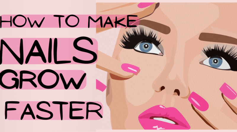 girl with blue eyes and pink nails